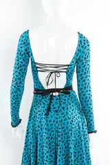 Vintage Betsey Johnson Floral Lace Up Dress mannequin back close @ Recess Los Angeles