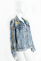 Vintage Embellished Beverly Hills Jean Jacket angle at Recess Los Angeles