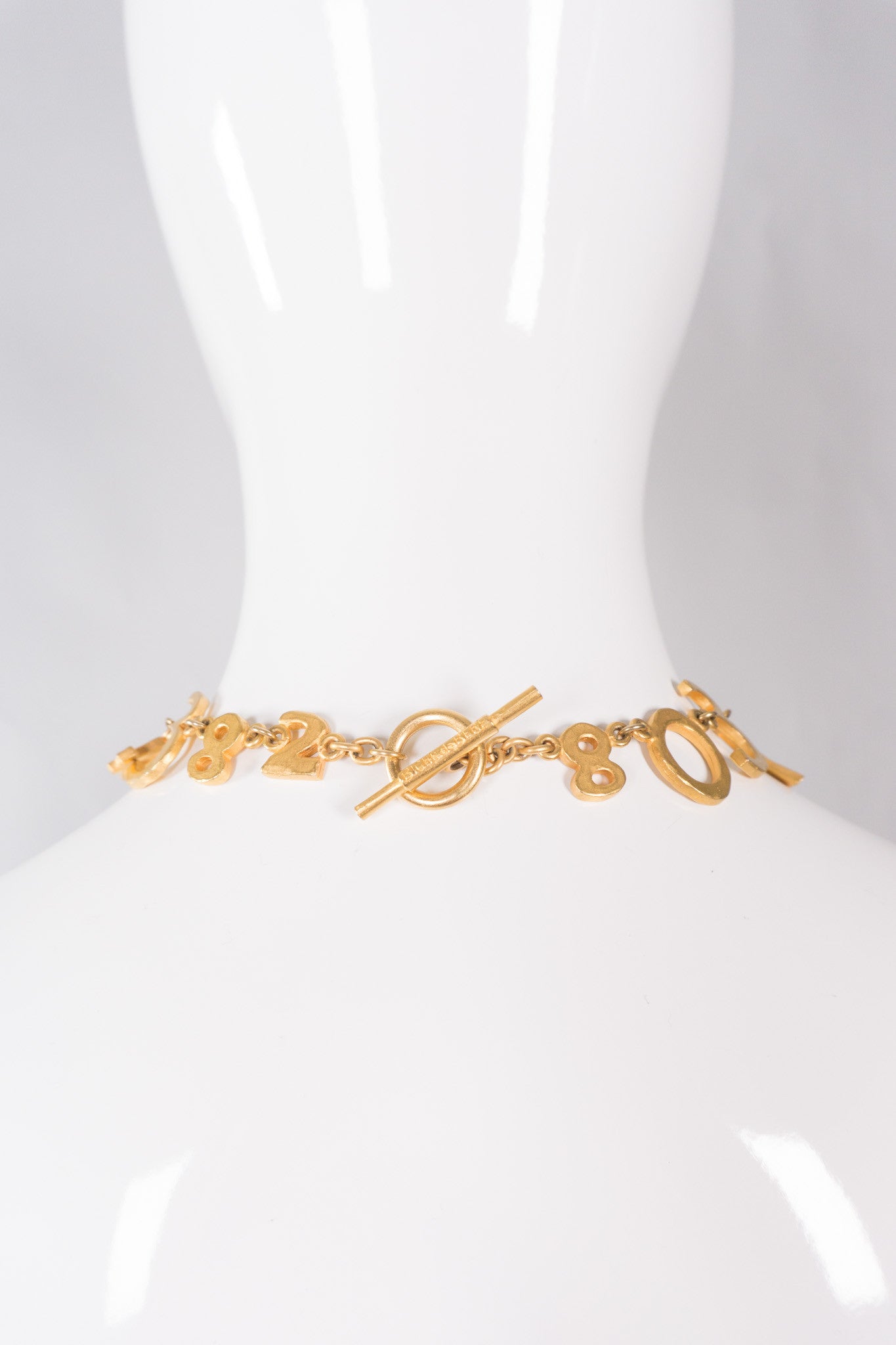 Biche de Beré Hammered Numerology Collar Necklace 