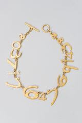 Biche de Beré Hammered Numerology Collar Necklace 