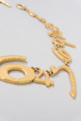 Biche de Beré Hammered Numerology Collar Necklace 