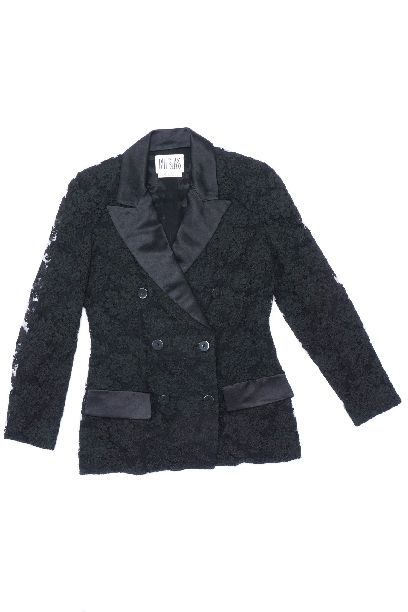 Bill Blass Lace Tuxedo Jacket