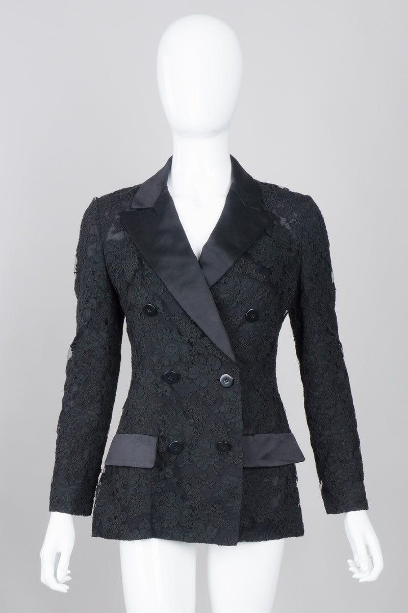 Bill Blass Lace Tuxedo Jacket