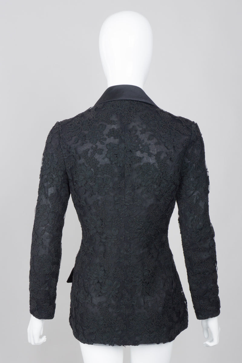 Bill Blass Lace Tuxedo Jacket