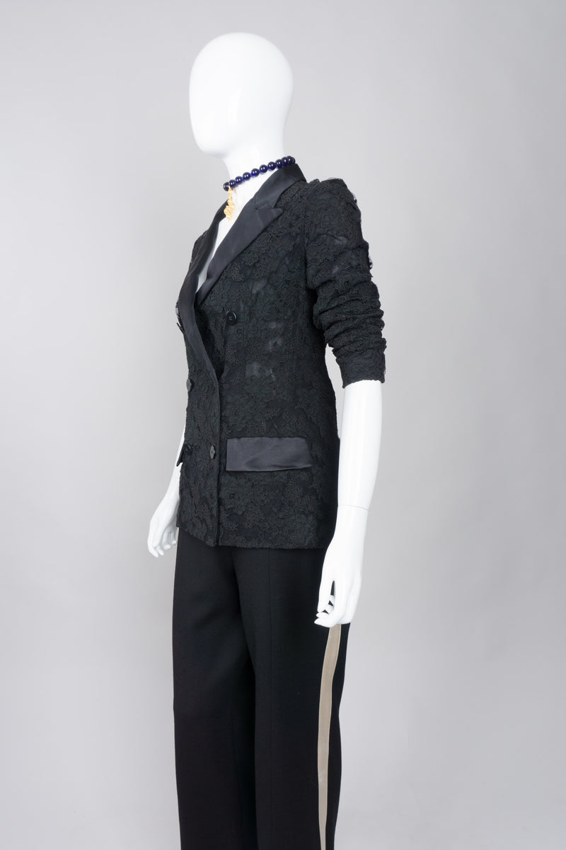 Bill Blass Lace Tuxedo Jacket