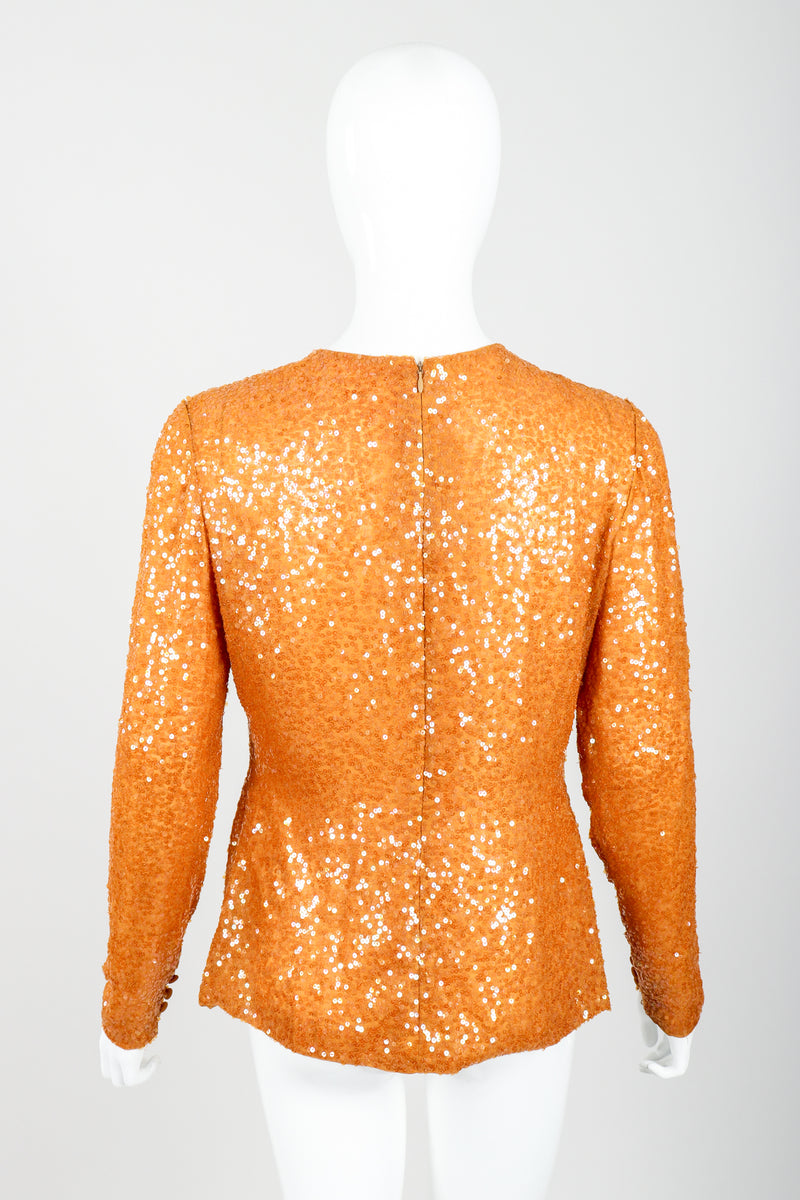 Vintage Bill Blass Sequin Sundae Top Set on Mannequin Back at Recess Los Angeles