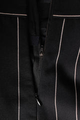 Vintage Bill Blass Contrast Stripe Jacket & Dress Set double back zipper @ Recess LA