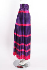 Vintage Bill Blass Sheer Stripe Silk Skirt on Mannequin side at Recess Los Angeles