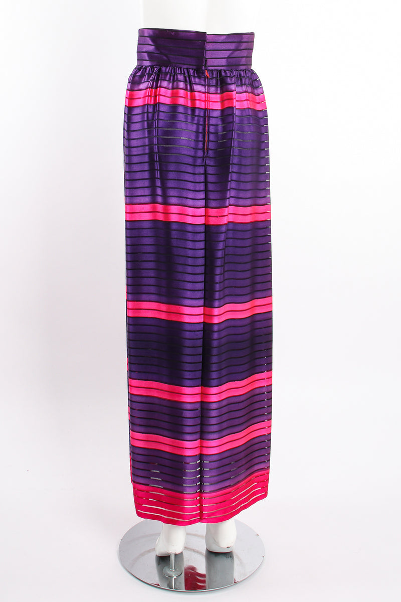 Vintage Bill Blass Sheer Stripe Silk Skirt on Mannequin back at Recess Los Angeles