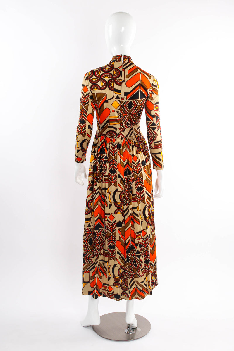 Vintage Bill Shedleski Abstract Geo Print Dress mannequin back @ Recess LA