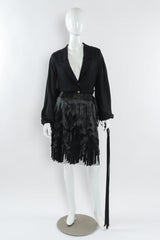 Vintage Chanel Pleated Sheer Silk Blouse mannequin full front @ Recess LA