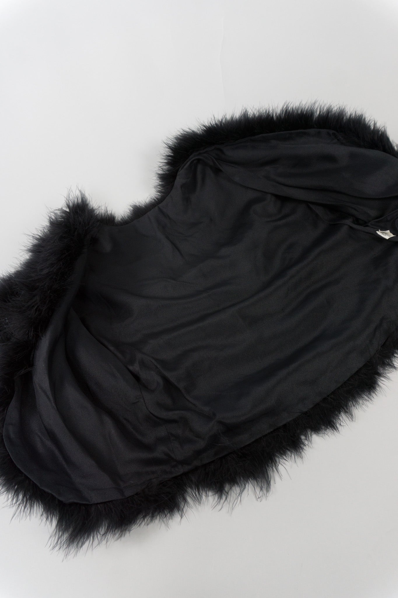 Vintage Marabou Open Chubby Bolero Shrug Jacket