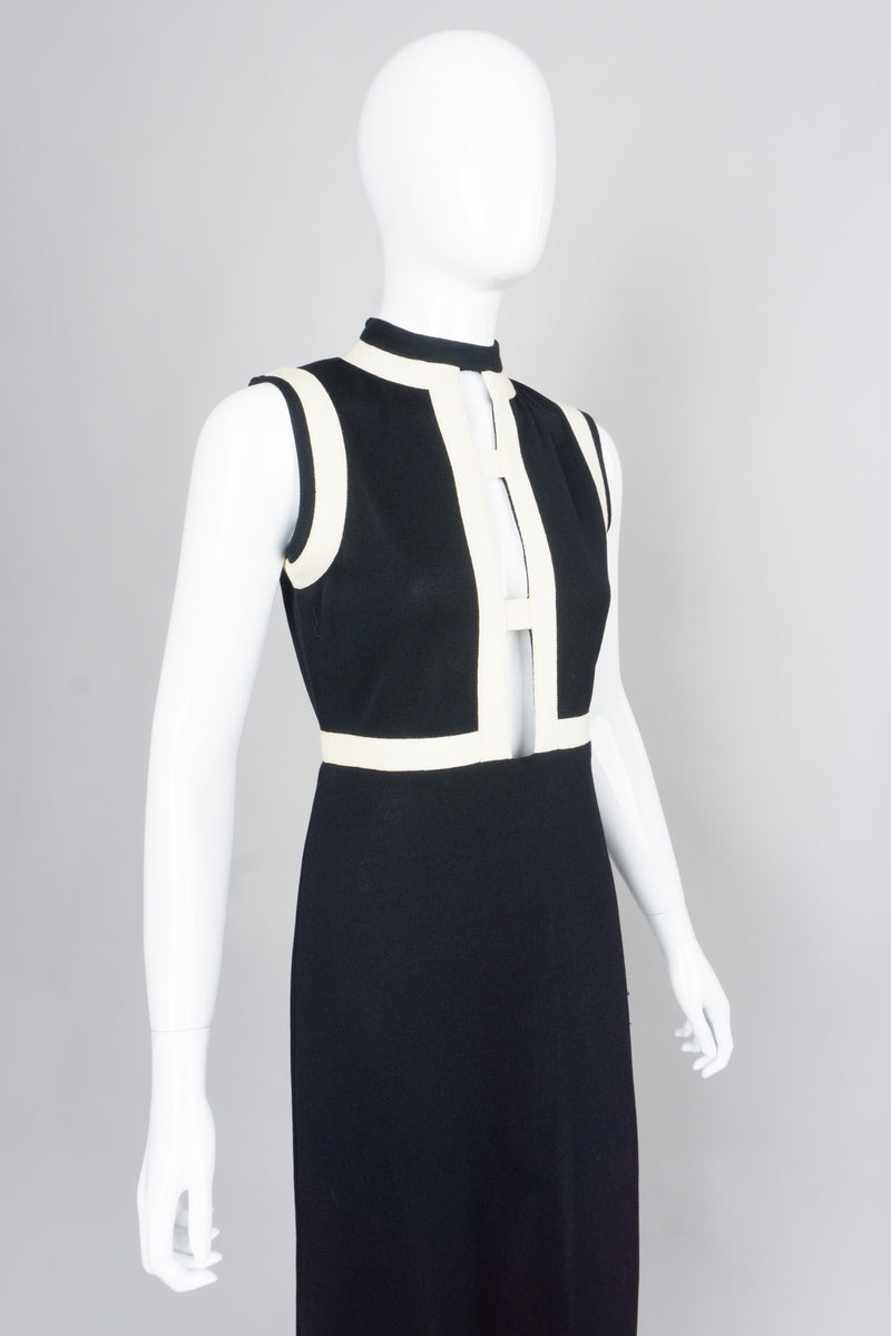 Rudi Gernreich for Harmon Knitwear Banded Ladder Column Dress