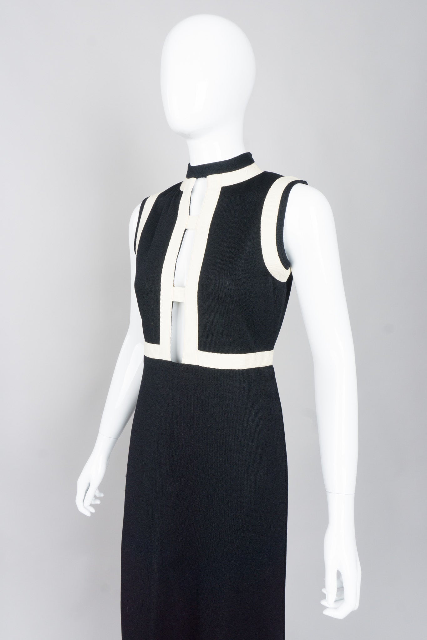 Rudi Gernreich for Harmon Knitwear Banded Ladder Column Dress