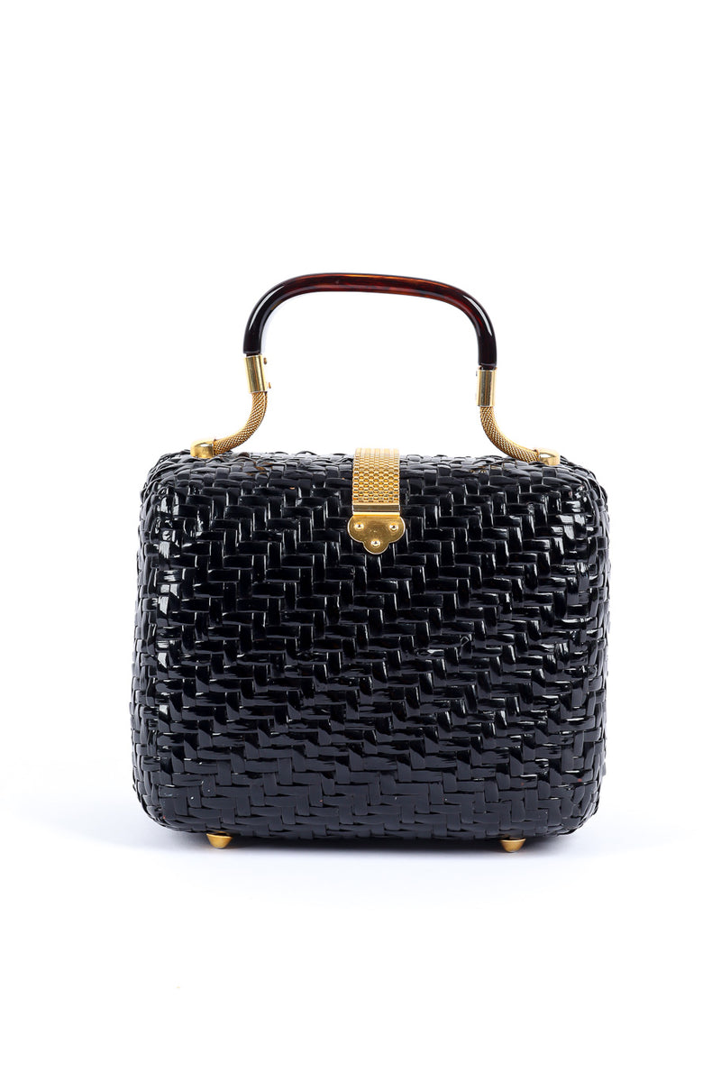 Greta wicker top handle bag product shot @recessla