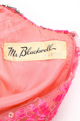 Vintage Mr. Blackwell Yarn Floral Lace Dress label detail @ Recess LA