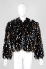 Recess Los Angeles Vintage Metallic Tinsel Chubby Marabou Jacket