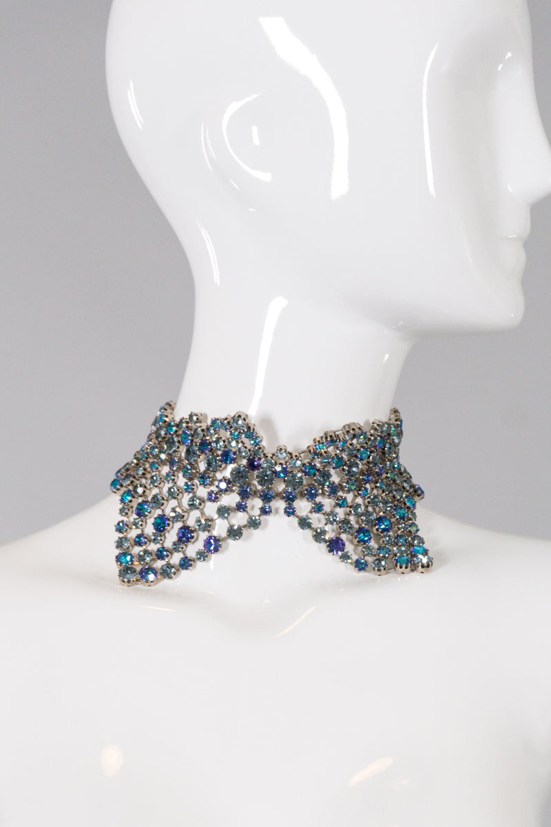 Vintage Rhinestone Tuxedo Collar Choker