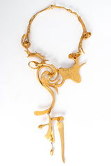 Vintage 1989 Jean-Claude Bonillo Abstract Fire Sculpture Necklace reverse @ Recess Los Angeles