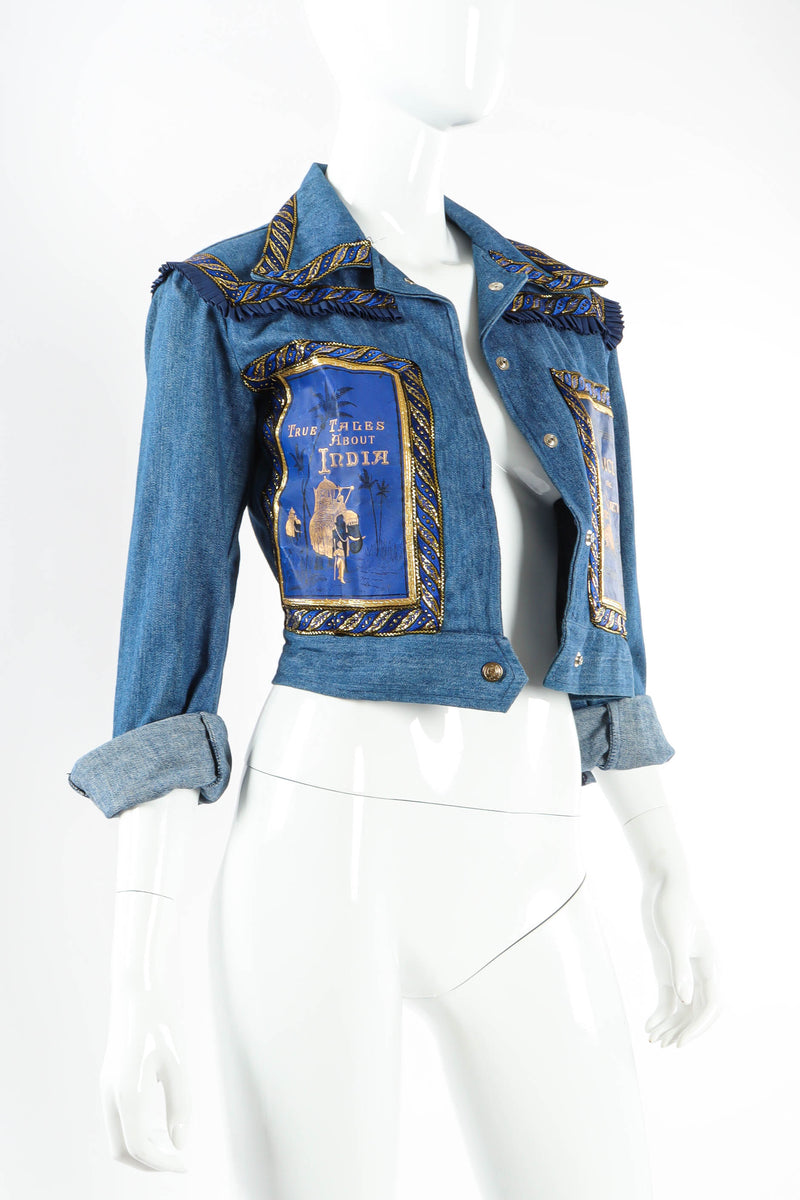 Vintage Helen Neufeld Bookjackets Destination Covers Denim Jacket mannequin angle @ Recess Los Angeles