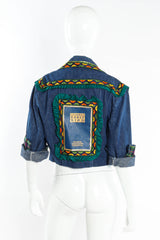 Vintage Helen Neufeld BookJacket Traveling Birds Denim Jacket mannequin back @ Recess Los Angeles