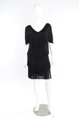 Brenda Fringe yarn fringe tiered dress on mannequin @recessla