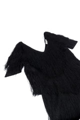 Brenda Fringe yarn fringe tiered dress flat-lay @recessla