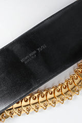 leather belt with spinal chain by Bullocks Wilshire signature @recessla