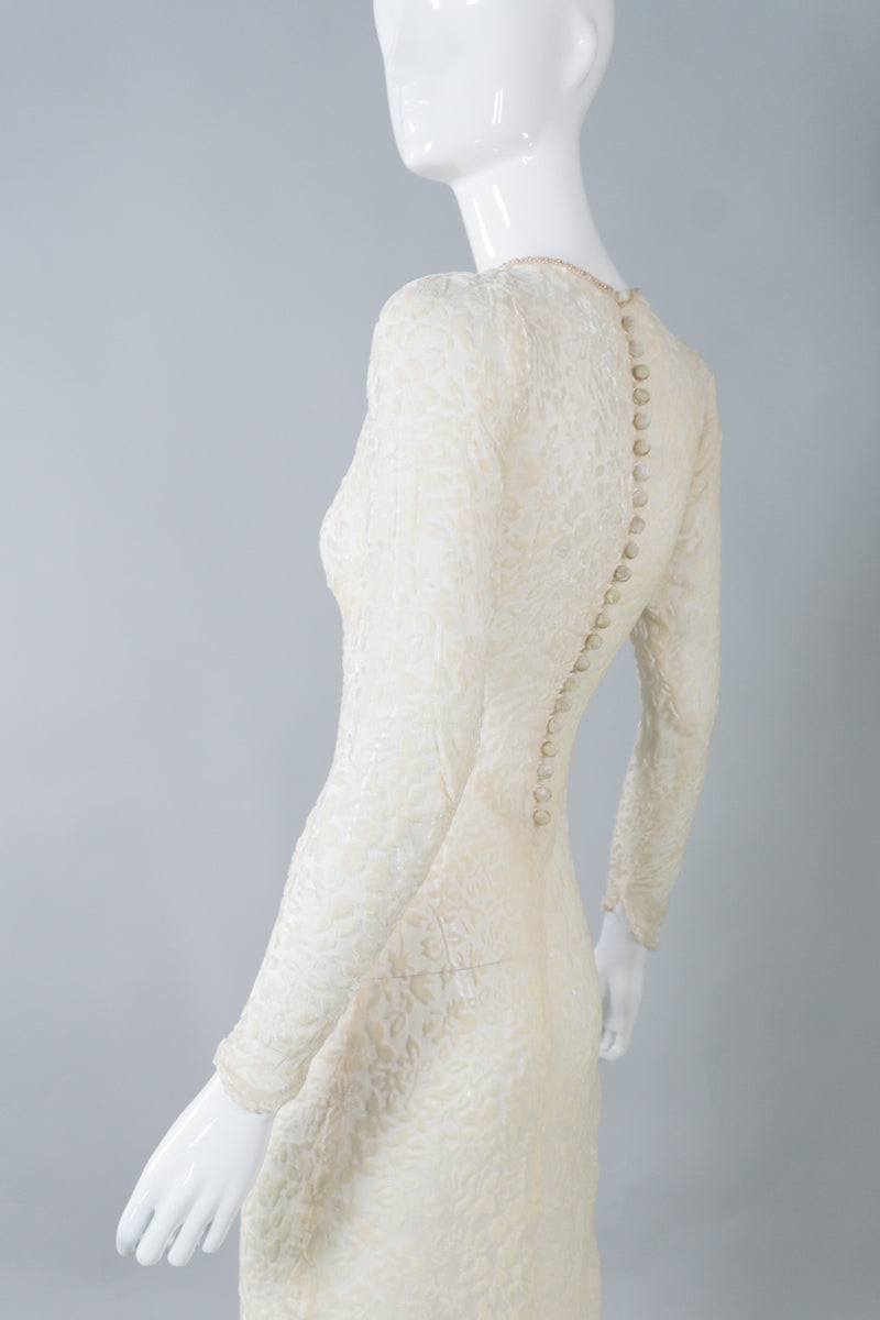 Silk Velvet Burnout Vintage Wedding Gown