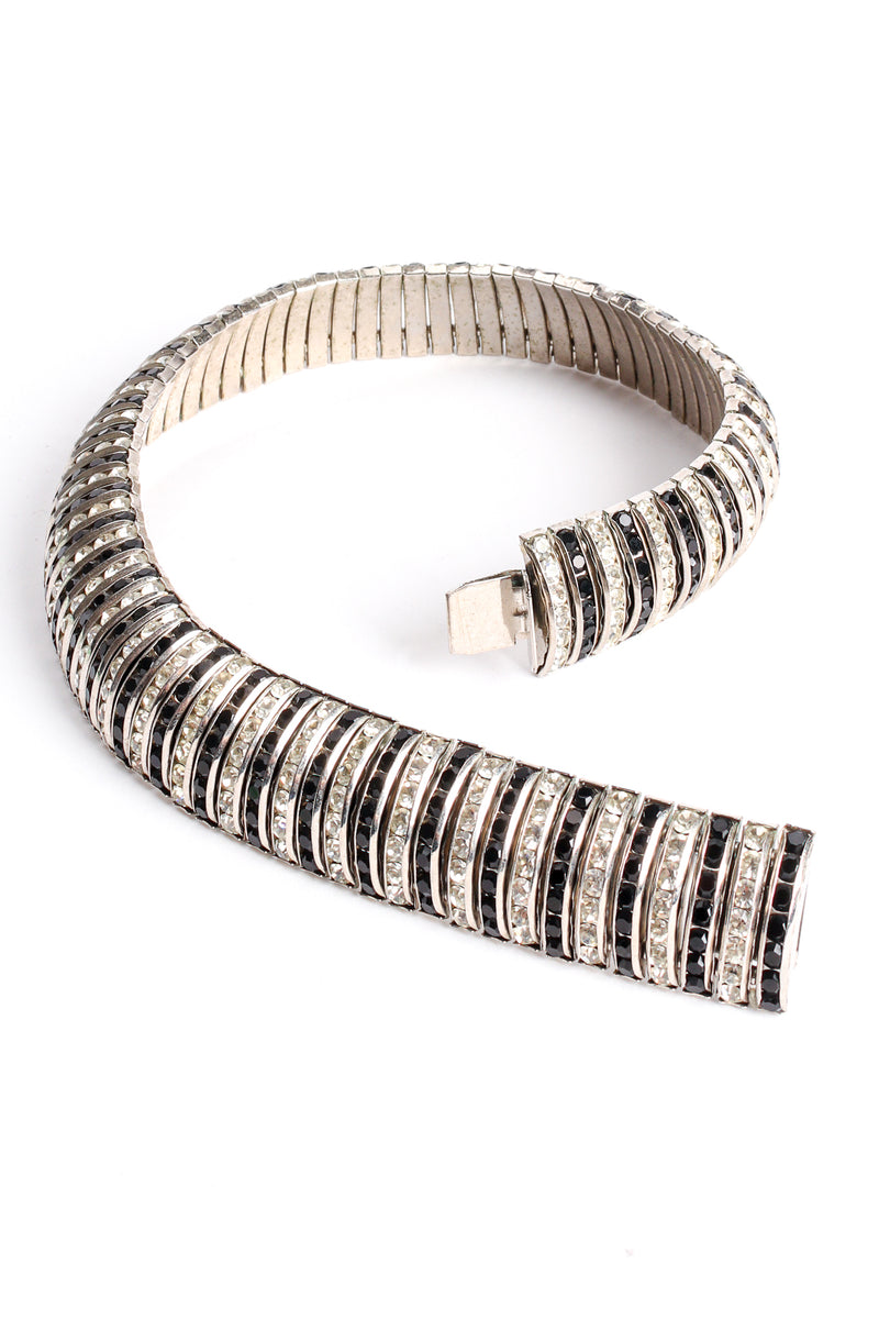 Vintage Butler & Wilson Striped Rhinestone Contour Collar Necklace at Recess Los Angeles