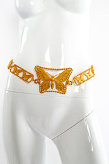 Large butterfly buckle metal belt mannequin front @recessla