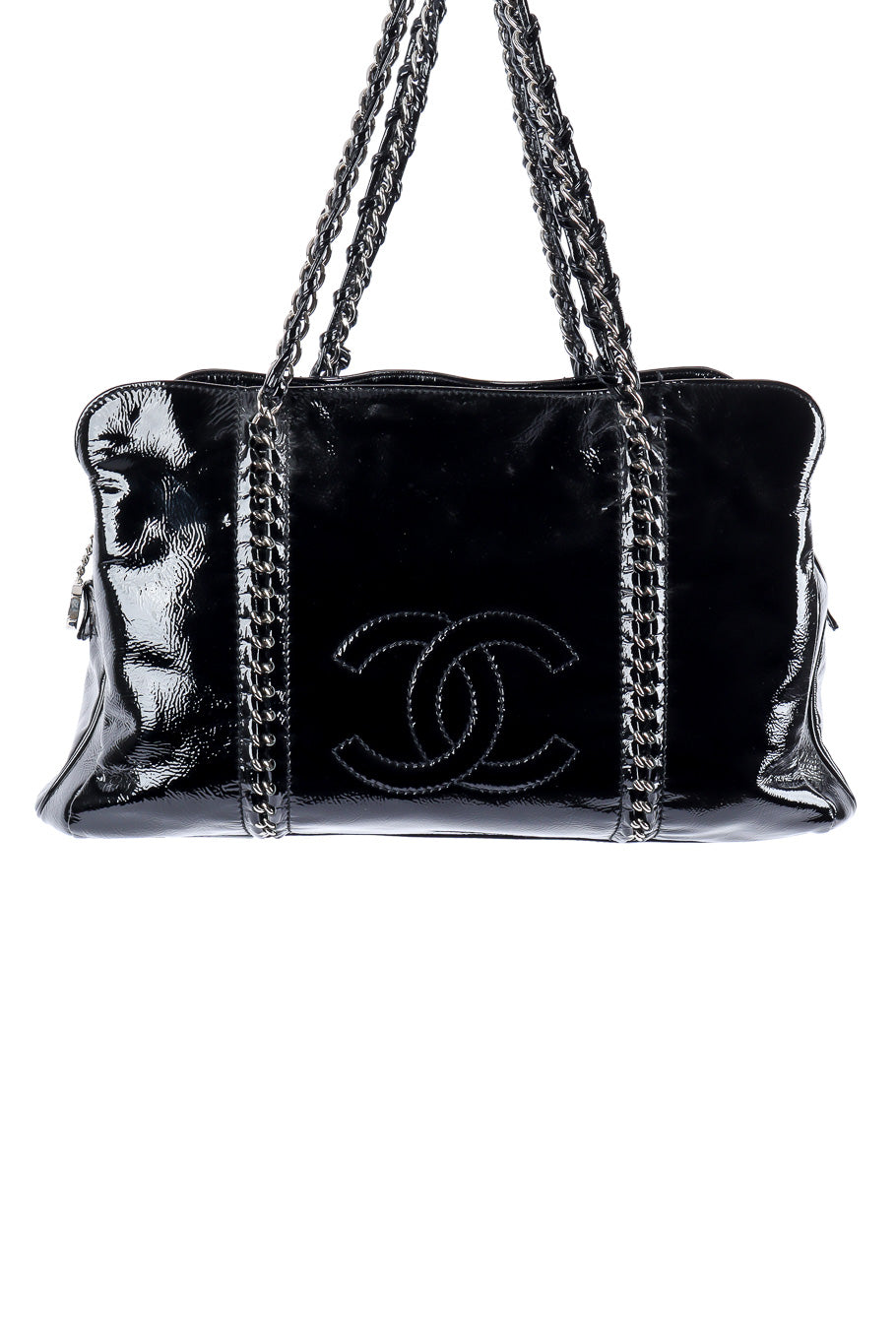 Chanel resort luxe ligne patent tote product shot @recessla