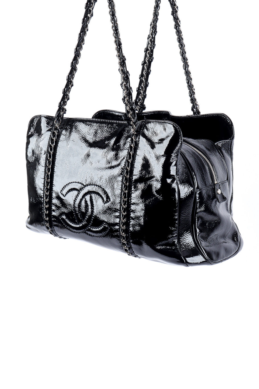 Chanel resort luxe ligne patent tote product shot @recessla