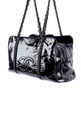 Chanel resort luxe ligne patent tote product shot @recessla