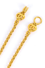 Vintage Chanel Woven CC Logo Pendant Necklace Heart Shaped Clasp Details @recessla