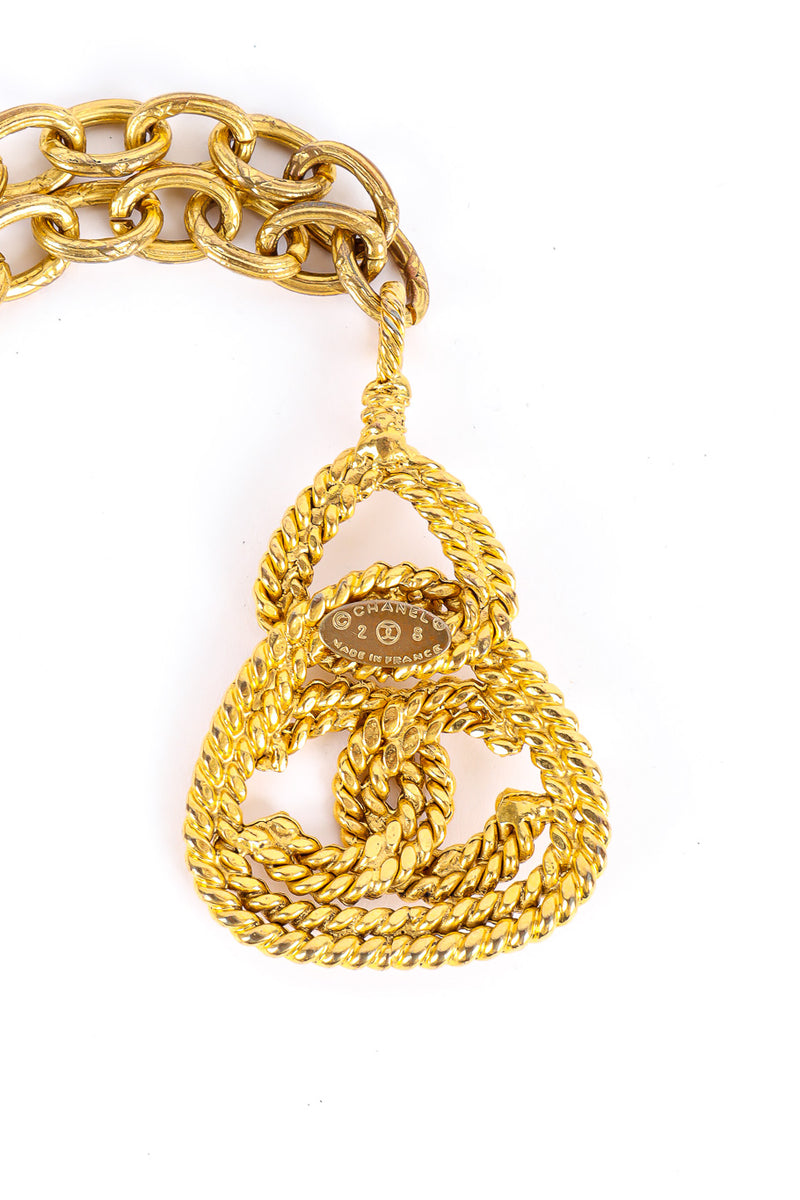 Vintage Chanel pyramid pendant cartouche closeup @recessla