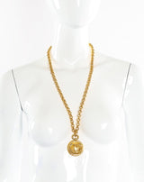 Vintage Chanel Mirror CC Pendant Chain Necklace on Mannequin @recessla