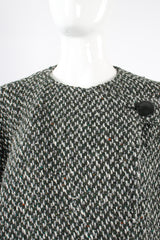 Vintage Calla Asymmetrical Speckled Cocoon Jacket on Mannequin neckline at Recess Los Angeles