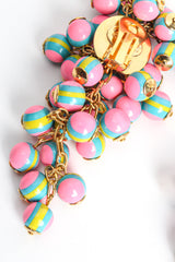 Vintage Cardillo Bead Cluster Chandelier Earrings back close @ Recess LA