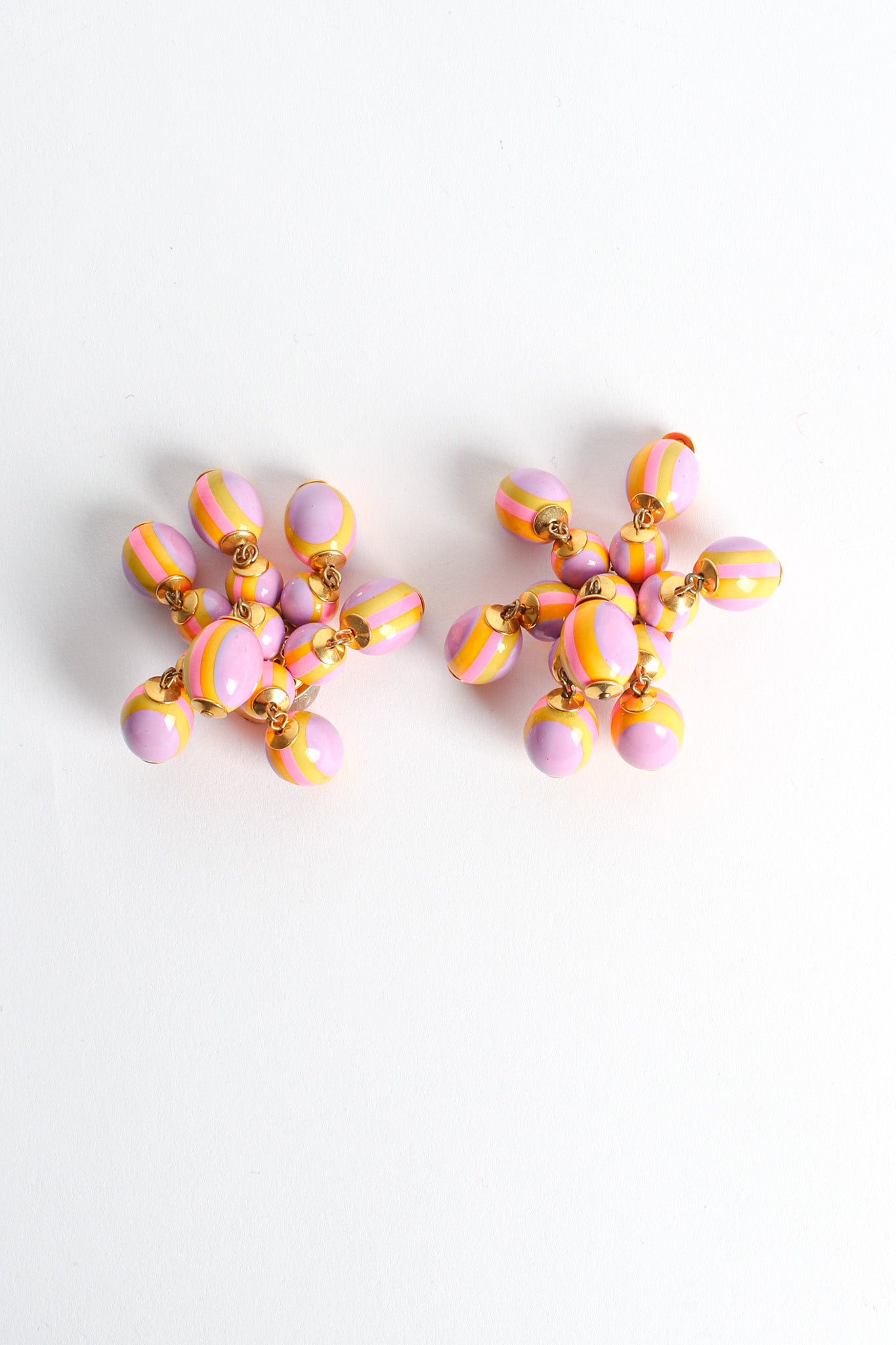 Vintage Cardillo Pastel Egg Cluster Earrings front cluster @ Recess LA