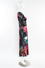 Vintage Carter Smith Sheer Velvet Floral Burnout Dress mannequin side @ Recess LA