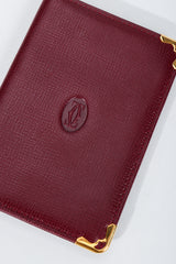 Vintage Must de Cartier Oxblood Leather Card Wallet