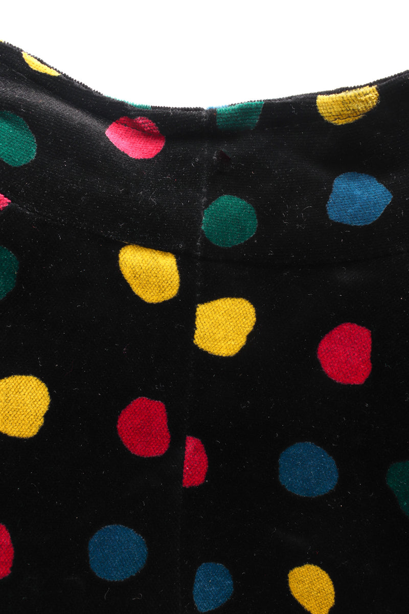 Vintage Cattiva Rainbow Polka Dot Velvet Coat print close @ Recess LA