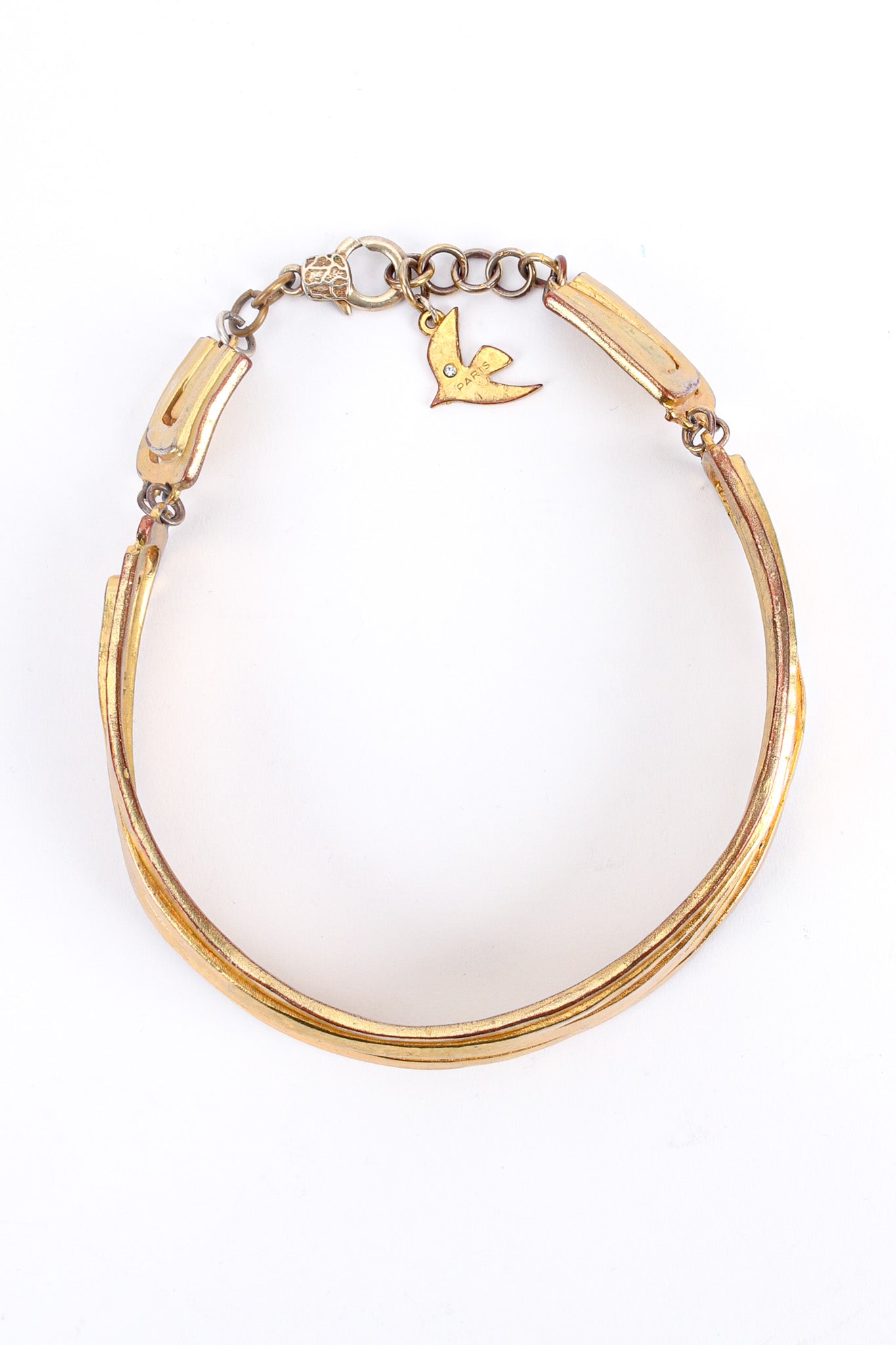 Cecile Jeanne Wire Choker Necklace top view @ Recess LA