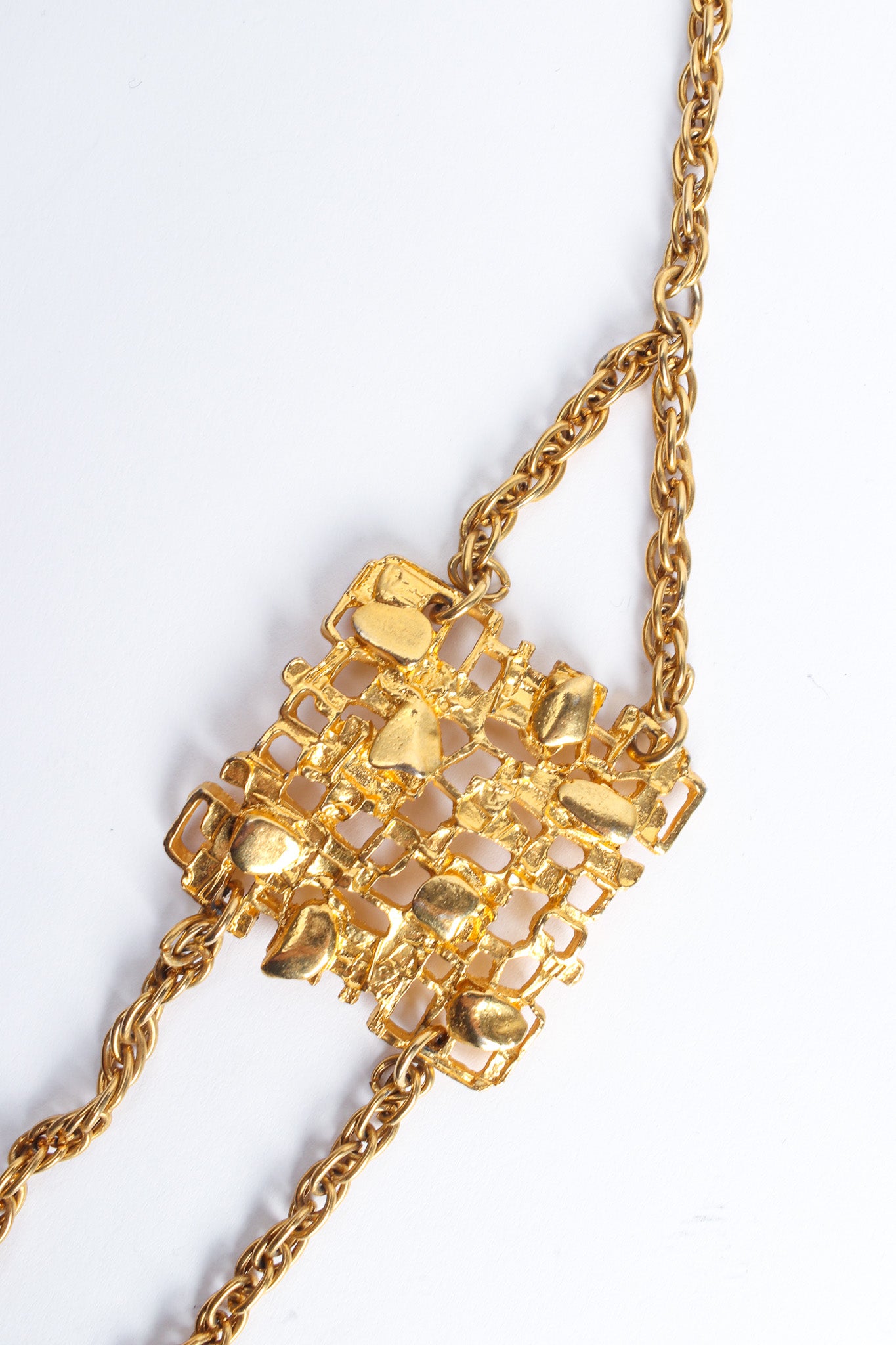 Geo Brutalist Plate Chain Belt