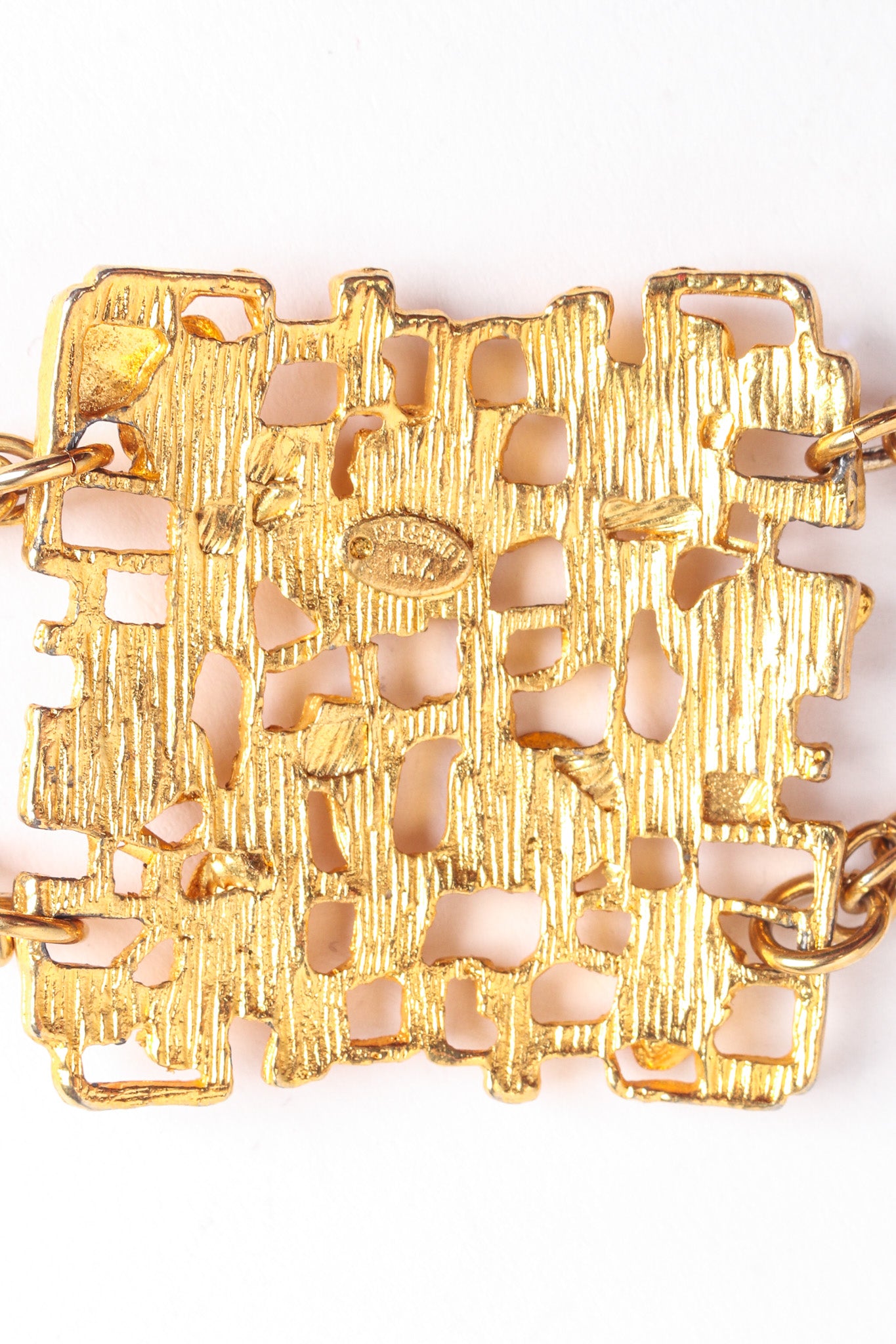 Geo Brutalist Plate Chain Belt