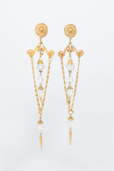 Vintage Chandelier Spike Chain Drop Earrings