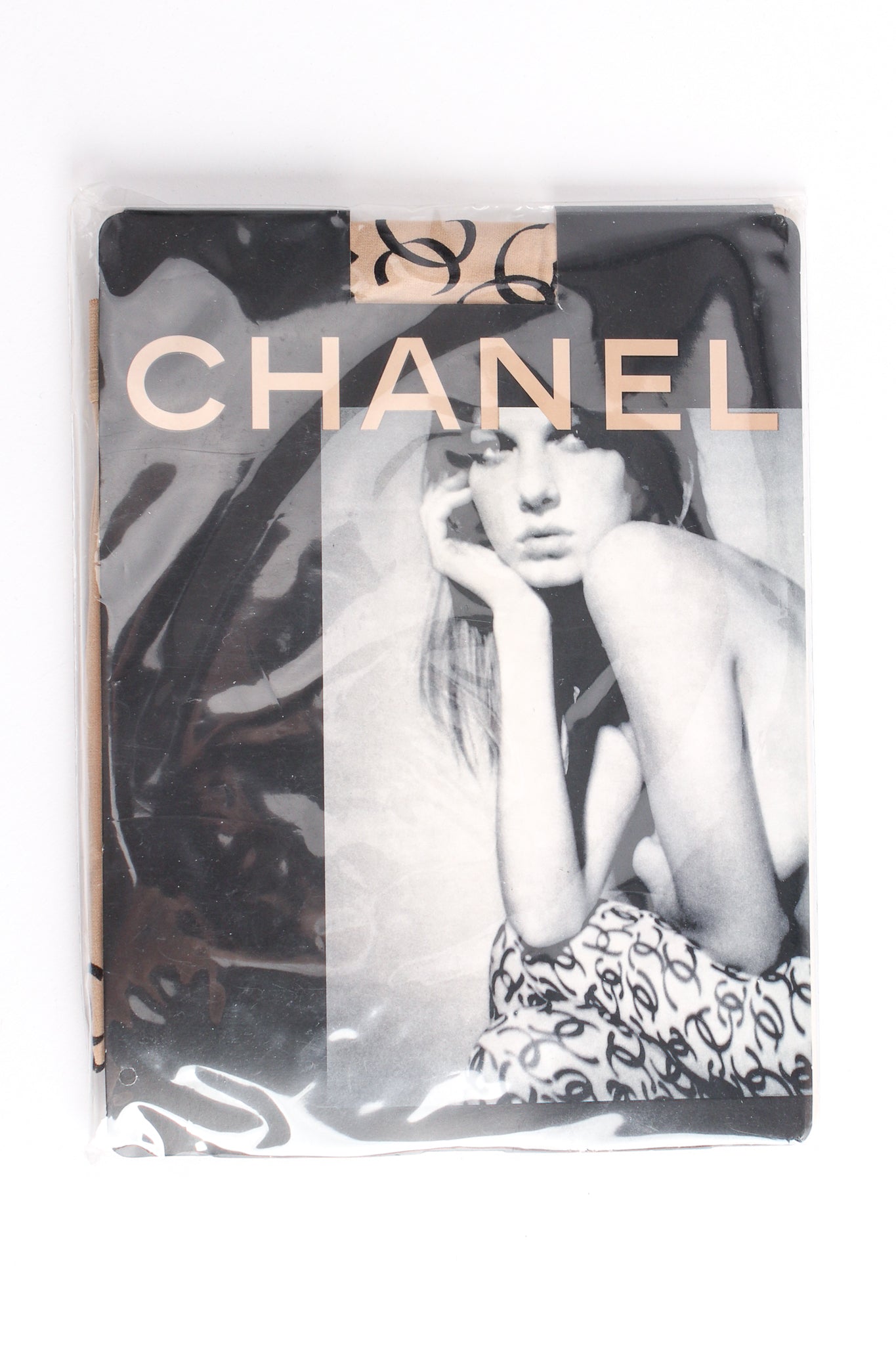 Vintage New Unworn Chanel AW 2000A Runway Monogram CC Logo Stockings at Recess Los Angeles