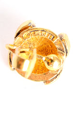 Vintage Chanel Small CC Logo Stud Button Earrings chanel stamp at Recess Los Angeles