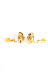 Vintage Chanel Small CC Logo Stud Button Earrings clips at Recess Los Angeles